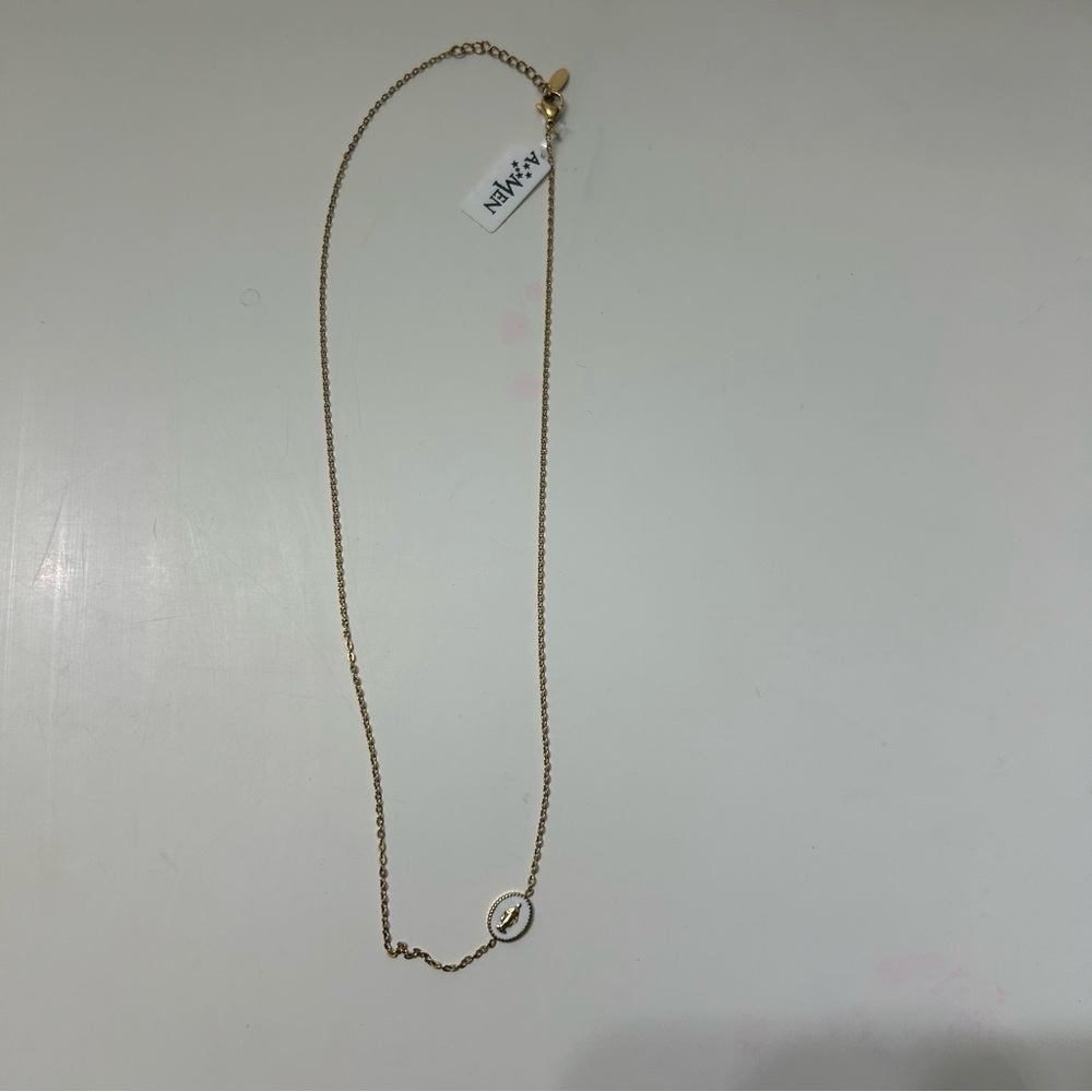 Amen brand stainless steel Italian religious figure necklace